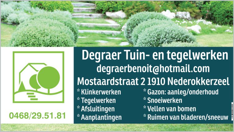 terrasaanleggers Nederokkerzeel | Degraer Tuin- en Tegelwerken